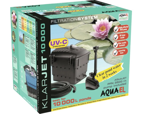 Emballage d'un système de filtration de bassin Aquael Klarjet 10000