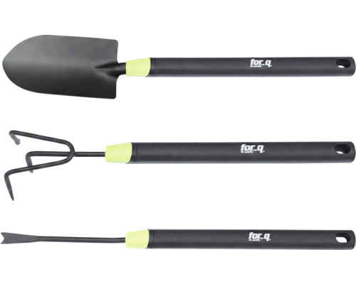 Set d'outils de jardin avec pelle, cultivateur et plantoir de for_q