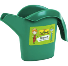 Arrosoir FloraSelf pour enfants en plastique vert avec autocollant Floralie.