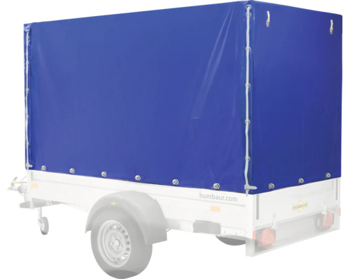 Remorque avec bâche bleue