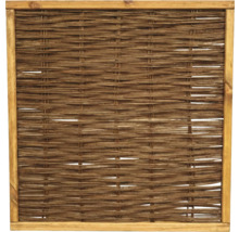 Geflochtener Sichtschutzzaun mit Holzrahmen