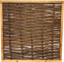 Clôture en osier avec cadre en bois