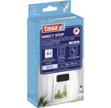 Tesa Insect Stop 2-in-1 Sonnenschutz und Fliegengitter für Fenster, maximale Größe 130 mal 150 Zentimeter