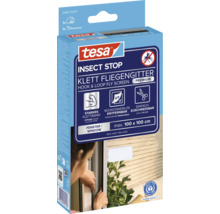Tesa Insect Stop Klett Fliegengitter für Fenster, maximale Größe 100 x 100 cm