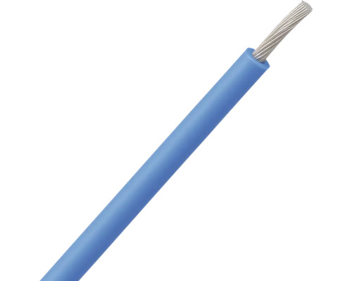 Câble électrique bleu avec fils apparents