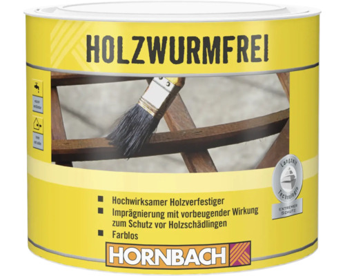 Boîte de produit de protection contre les vers du bois avec pinceau