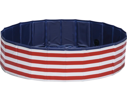 Piscine pliable à rayures