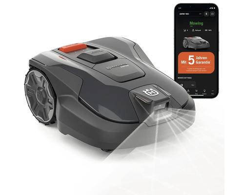 Robot tondeuse Husqvarna Aspire avec application pour smartphone et garantie de cinq ans