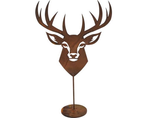 Dekorative Hirschfigur aus Metall für den Garten