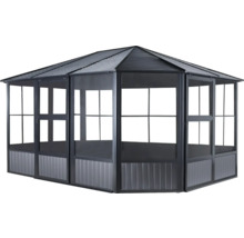 Pavillon de jardin autoportant avec toit et parois latérales