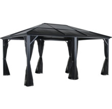 Pavillon mit Dach und Vorhängen