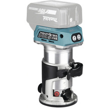 Affleureuse sans fil Makita DRT50 18 Volt avec moteur sans charbon et réglage de la profondeur