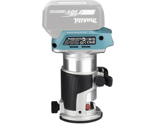 Affleureuse sans fil Makita DRT50 avec moteur sans charbon et batterie lithium-ion 18 Volts.