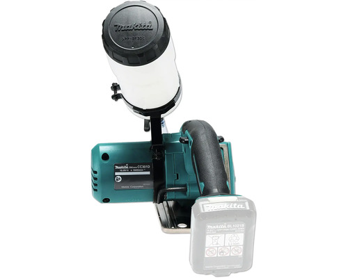 Coupe-verre et carrelage sans fil Makita CC301D avec réservoir d'eau et batterie 10,8 volts.