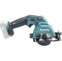 Scie circulaire sans fil Makita 12 Volt avec lame de 85 millimètres, batterie lithium-ion et Makita Logo.