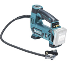 Gonfleur sans fil Makita avec tuyau d'air et affichage numérique.