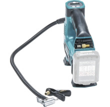 Gonfleur sans fil Makita 12 Volt avec ecran numerique, tuyau et batterie.