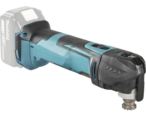 Makita Akku-Multitool 18 Volt mit Lithium-Ionen Akku und werkzeuglosem Zubehörwechsel.