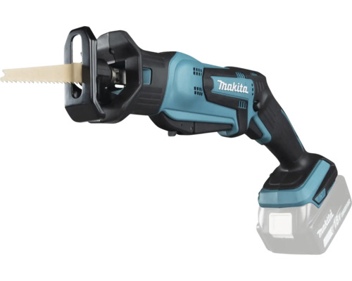 Scie sabre sans fil Makita avec lame de scie et batterie 18 Volt.
