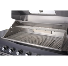 Gril en acier inoxydable avec grille et boutons rotatifs