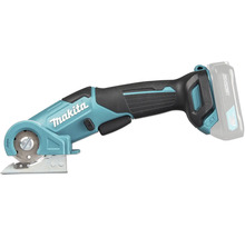 Makita Akku-Multischneider 12 Volt mit Rundmesser zum Schneiden verschiedener Materialien.