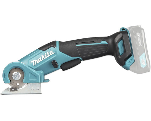 Makita Akku-Multischneider 12 Volt mit Rundmesser zum Schneiden verschiedener Materialien.