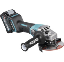 Meuleuse d angle sans fil Makita GA016G avec batterie XGT 40 Volt Max, moteur sans balais et poignée latérale.
