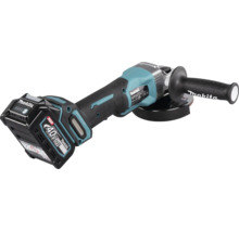 Meuleuse d angle sans fil Makita 40 Volt Max XGT avec moteur sans balais, poignee laterale et capot de protection.