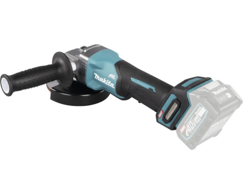 Meuleuse d angle sans fil Makita 40 Volt Max XGT avec moteur sans balais et poignée latérale.