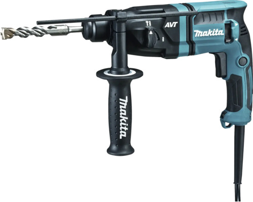 Makita Kombihammer mit Zusatzhandgriff, Bohrer und Tiefenanschlag.