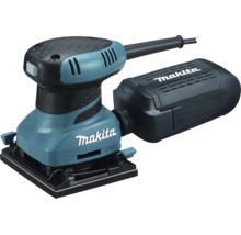 Ponceuse vibrante Makita avec bac de récupération de poussière pour travaux de ponçage.