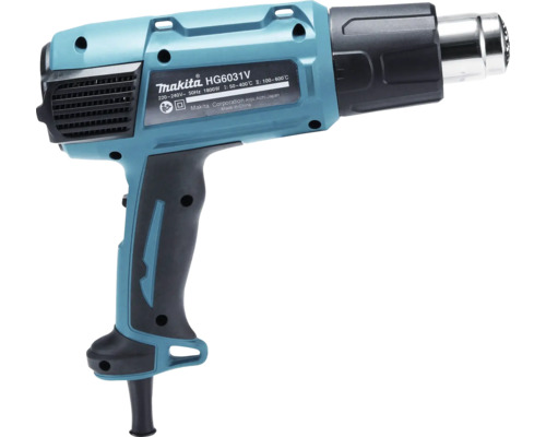 Décapeur thermique Makita HG6031V de 1800 Watt avec une plage de température de 50 à 600 degrés Celsius.