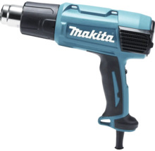 Décapeur thermique Makita en bleu et noir avec buse en métal.