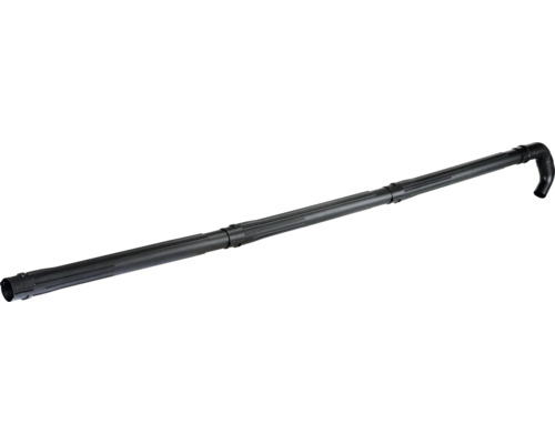 Tube de soufflage télescopique en plastique noir pour souffleur de feuilles.
