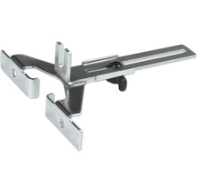 Guide parallèle réglable en métal avec vis de serrage noire pour outils électriques.