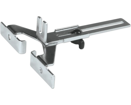 Guide parallèle réglable en métal avec vis de serrage noire pour outils électriques.