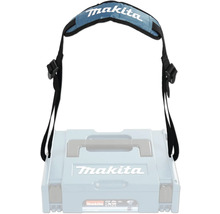 Bandoulière Makita rembourrée et réglable pour coffrets Makpac, noir et bleu avec Makita Logo.