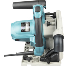 Scie plongeante Makita SP6000 avec boîtier bleu et poignée noire.