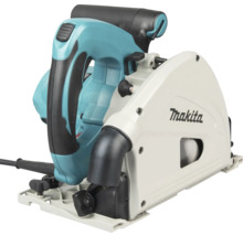 Scie plongeante Makita avec raccord d aspiration et poignée.