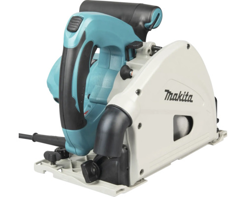 Scie plongeante Makita avec raccord d aspiration et poignée.