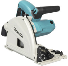 Scie circulaire plongeante Makita avec réglage d onglet jusqu a 45 degrés et raccord d aspiration.