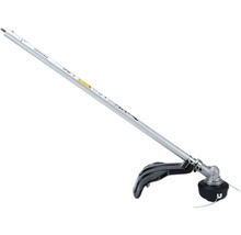 Embout coupe-herbe Makita EM406MP pour moteur multifonction avec tête de coupe et capot de protection.