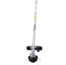 Accessoire de débroussaillage Makita EM406MP avec tube en métal argenté et tête de coupe noire pour moteurs multifonctions.