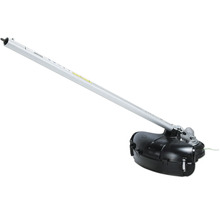 Accessoire débroussailleuse pour systèmes multifonctions avec tube et capot de protection.