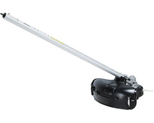 Accessoire débroussailleuse pour systèmes multifonctions avec tube et capot de protection.