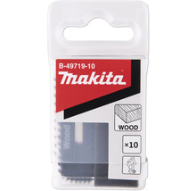Jeu de 10 lames de scie sauteuse Makita pour bois.