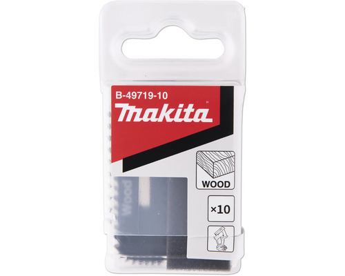 Jeu de 10 lames de scie sauteuse Makita pour bois.