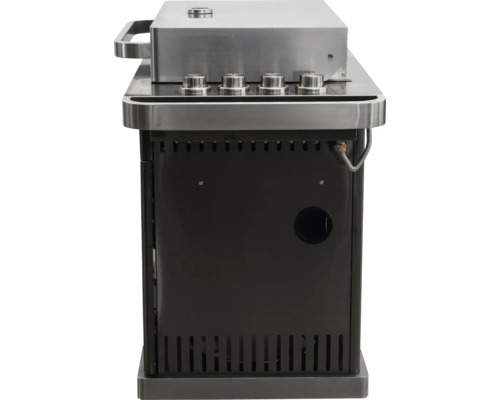 Grill à gaz avec quatre brûleurs et armoire basse