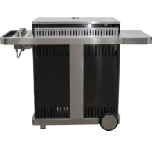 Barbecue à gaz avec étagère latérale et roues
