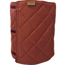 Protection hivernale Videx Garden pour plantes en pot en tissu matelassé avec fermeture velcro et Videx Garden Logo.